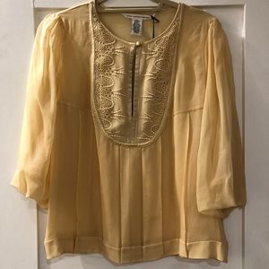 Diane Von Furstenberg bib silk top